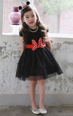 F68097-2 children Minnie princess dress Girl Sequins Birthday Tutus Dress
